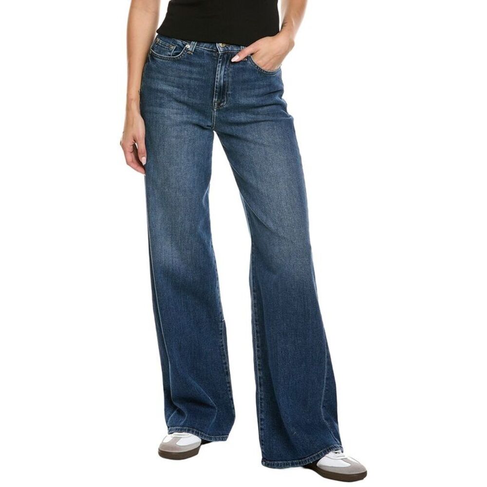 7 For All Mankind Womens Lotta Beida Wide Leg Jean